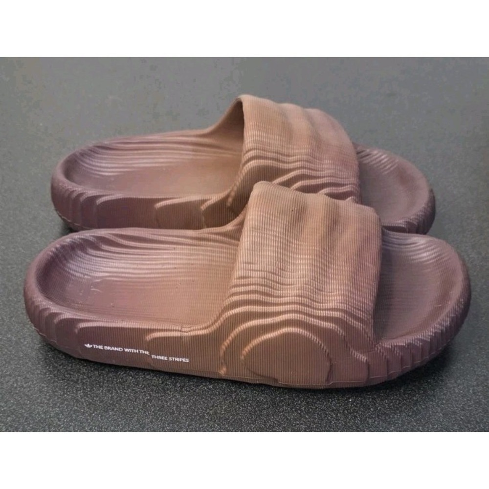 Adidas Adilette 22 Slides Preloved Brown Ombre UK 5 US 7/7.5 Slip On Casual Pop